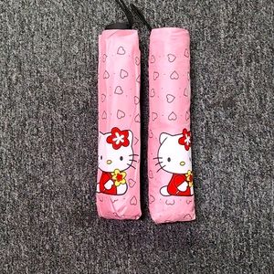 Lot of 2 Finex Hello Kitty Pink Manual Umbrella